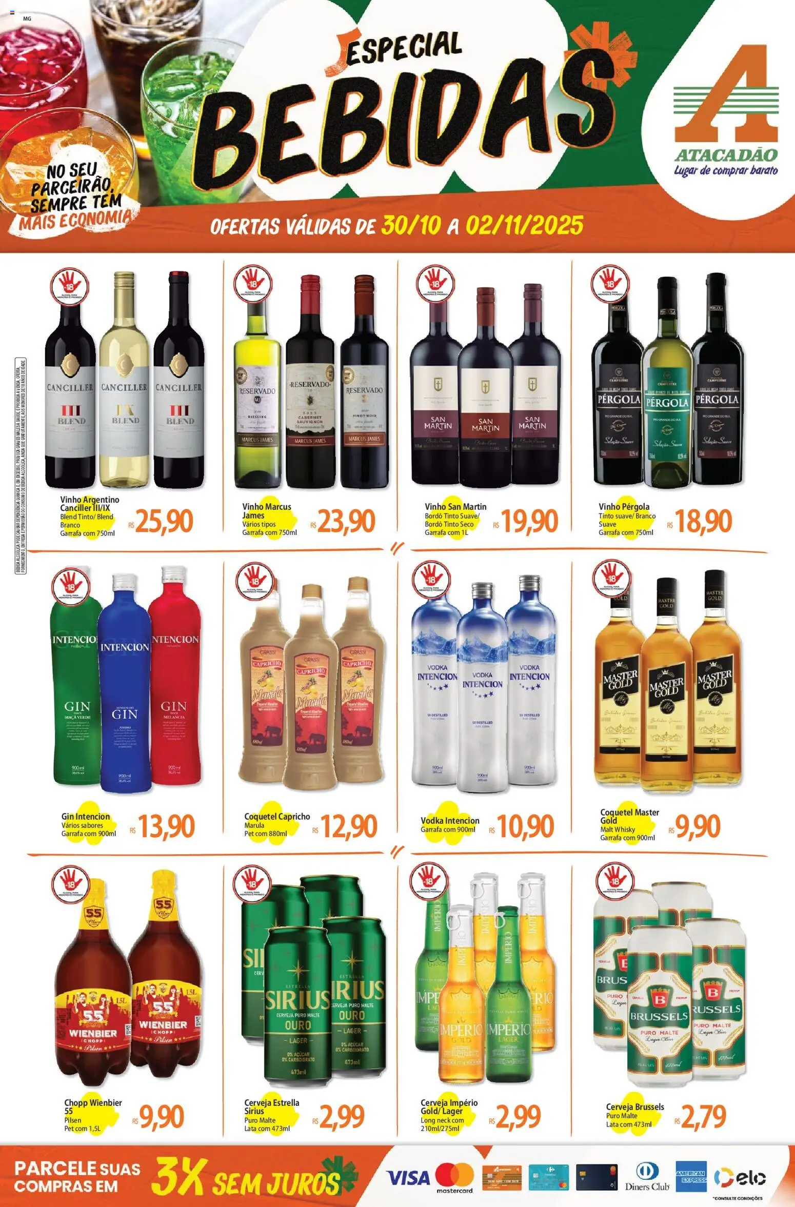 Pré-Visualização do folheto "Ofertas - MG" da loja Atacadão válido a partir de 30/10/2025