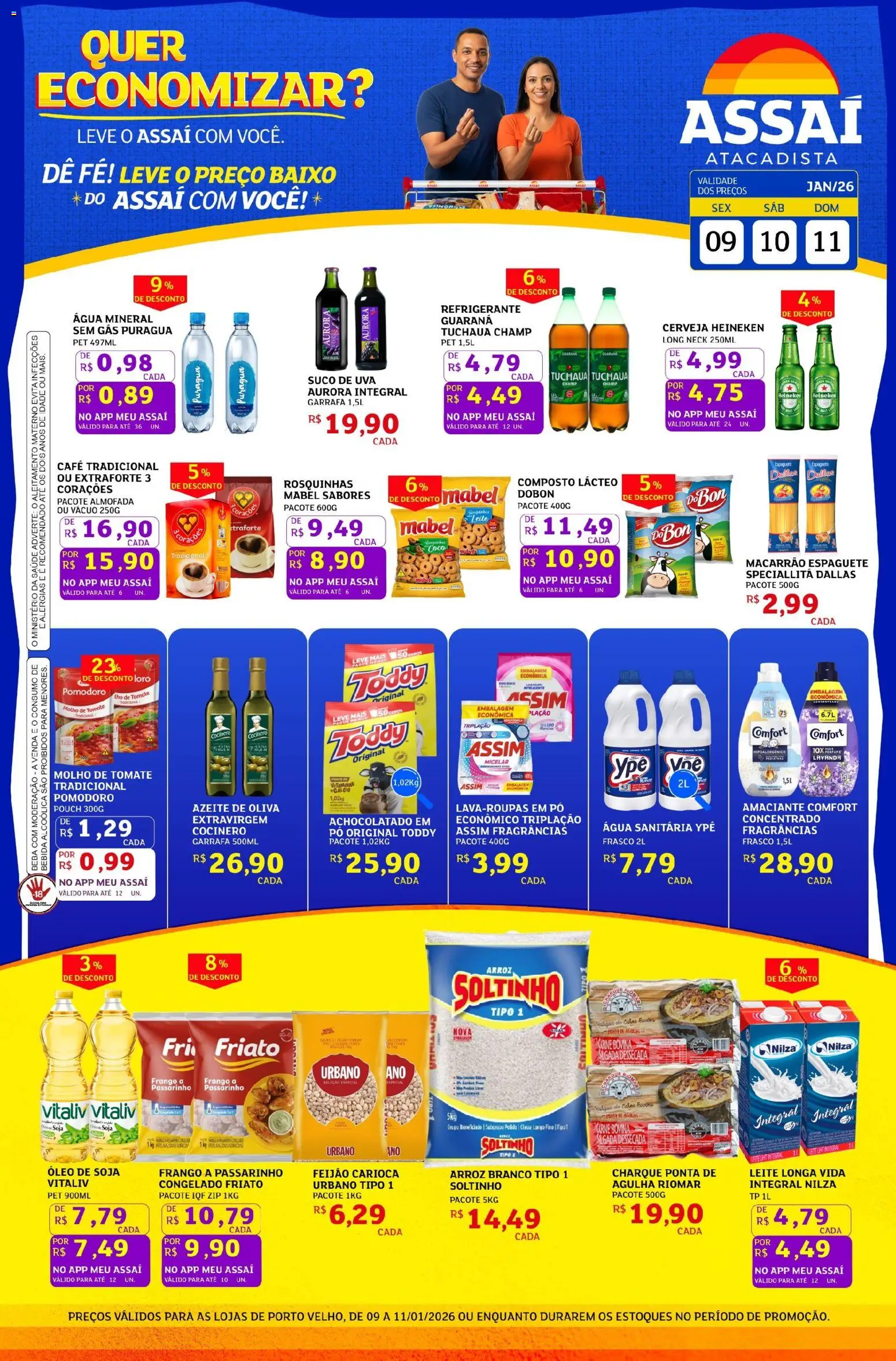 Pré-Visualização do folheto "Encarte - RO" da loja Assaí Atacadista válido a partir de 09/01/2026
