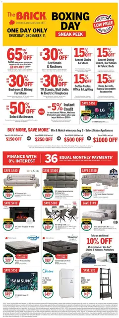 Un aperçu du dépliant Flyer - Boxing Day du magasin The Brick est valide à partir 11 déc. 2025