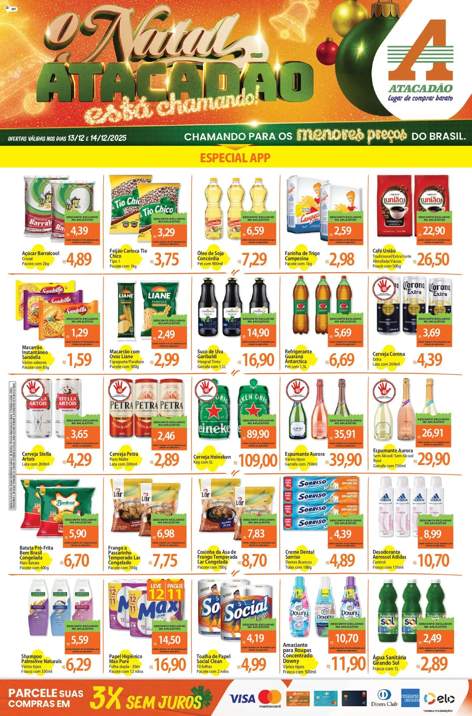 Pré-Visualização do folheto "Ofertas - MT" da loja Atacadão válido a partir de 13/12/2025