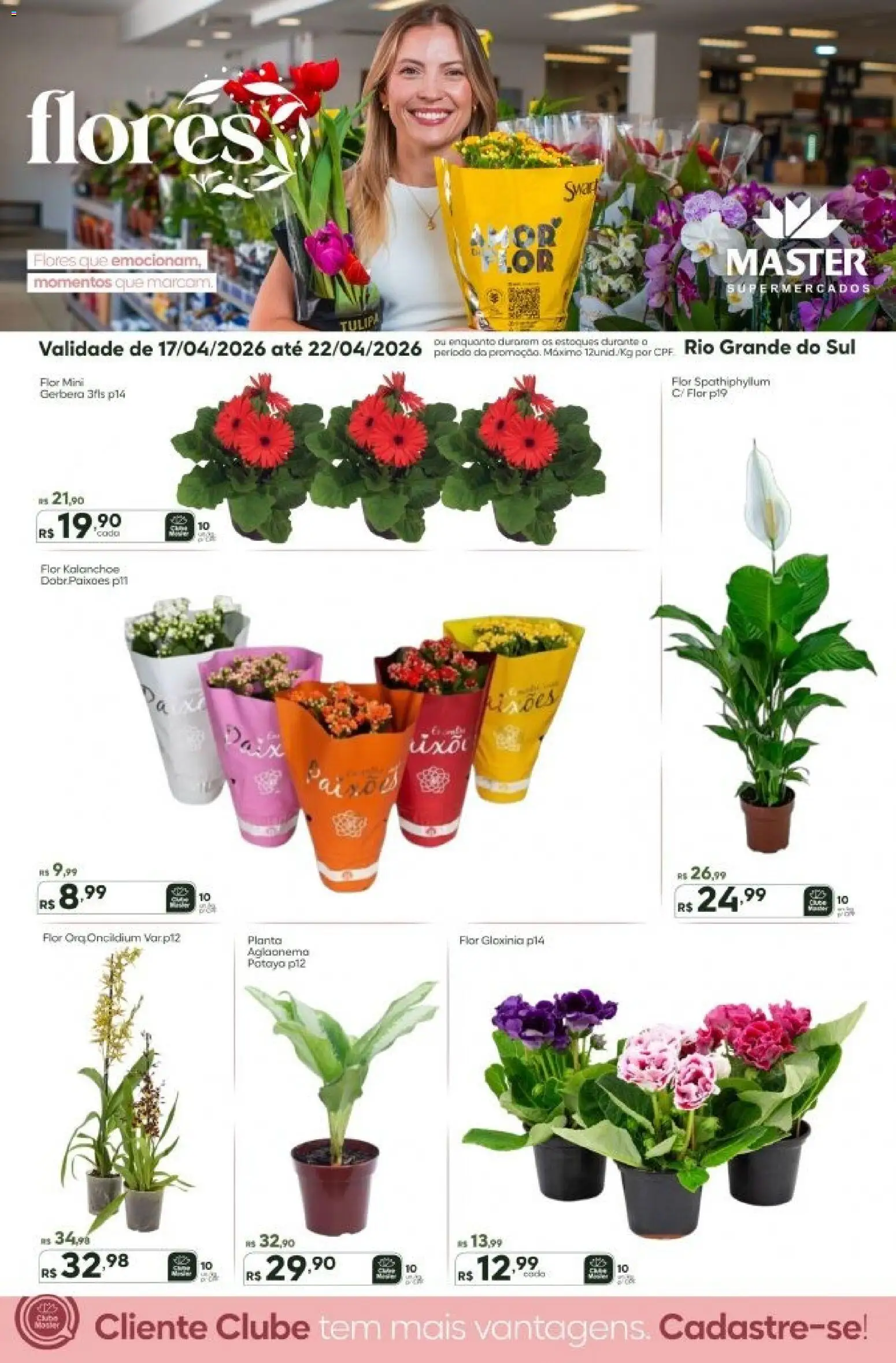 Pré-Visualização do folheto "Master ofertas Flores" da loja Master válido a partir de 17/04/2026 - Flores, Gerbera