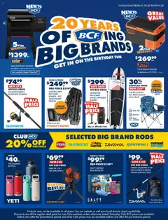 Preview of catalogue Catalogue 20 Years of BCFing Big Brands - QLD from shop BCF valid 21/10/2025