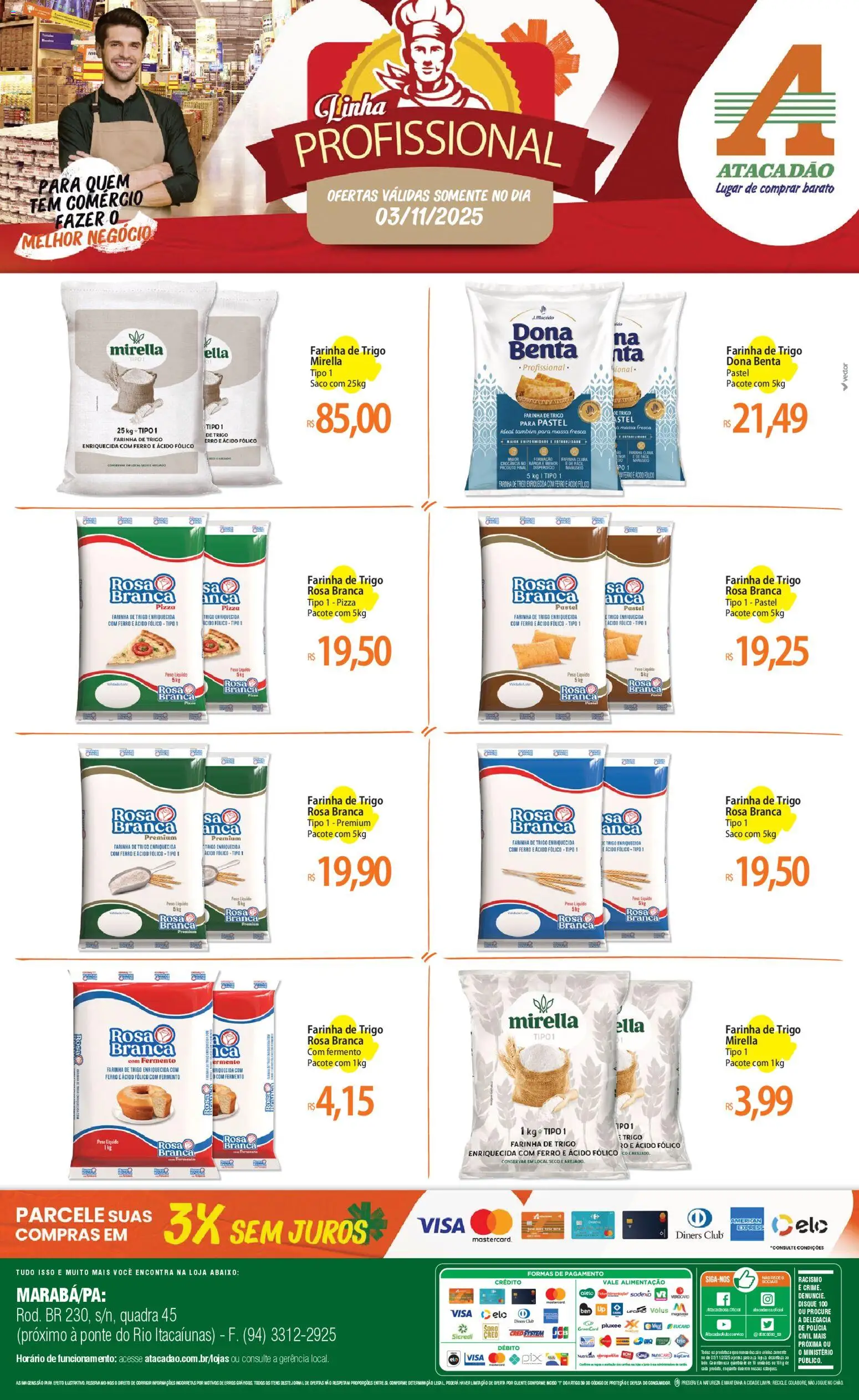 Pré-Visualização do folheto "Ofertas - PA" da loja Atacadão válido a partir de 03/11/2025