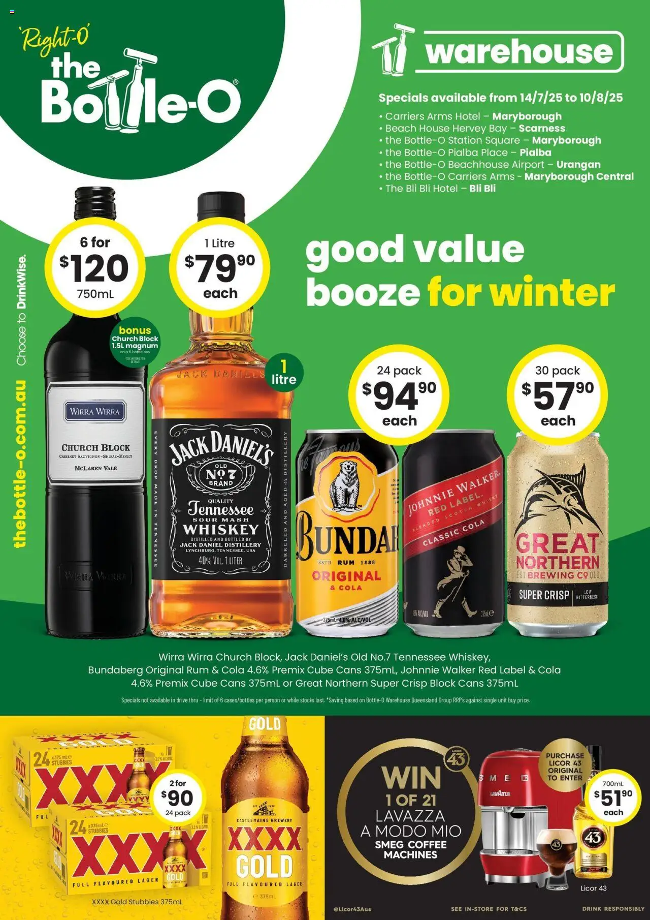 The Bottle-O catalogue valid from 14/07/2025 - page 1 - Scotch whisky, Coffee, Whiskey, Rum, Scotch, Magnum, Jack Daniel’s