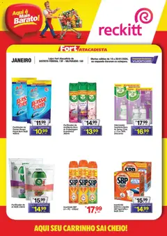 Pré-Visualização do folheto "Ofertas Reckitt" da loja Fort Atacadista válido a partir de 19/01/2026