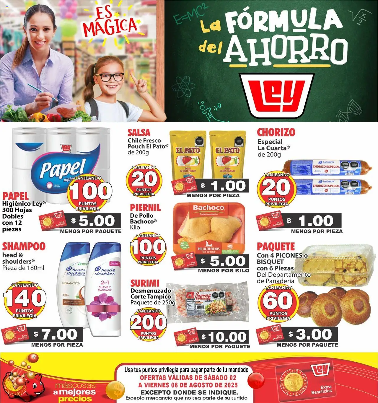 Folleto - Activa tus puntos y ahorra como nunca Casa Ley y sus promociones válidas desde el 02/08/2025 - Número de página 1