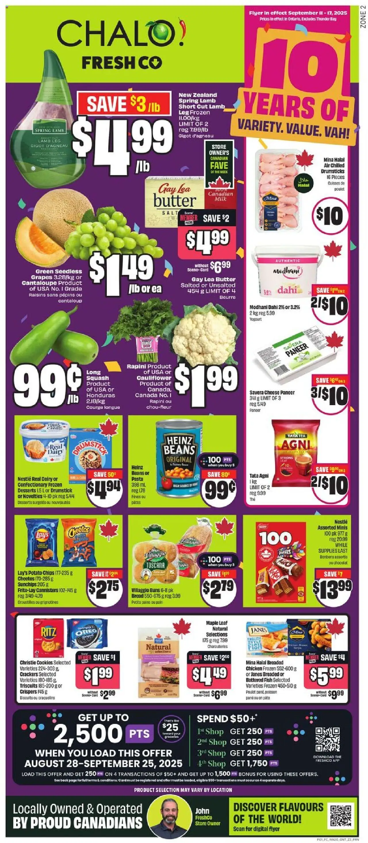 FreshCo flyer valid from Sep 11, 2025 - page number 1