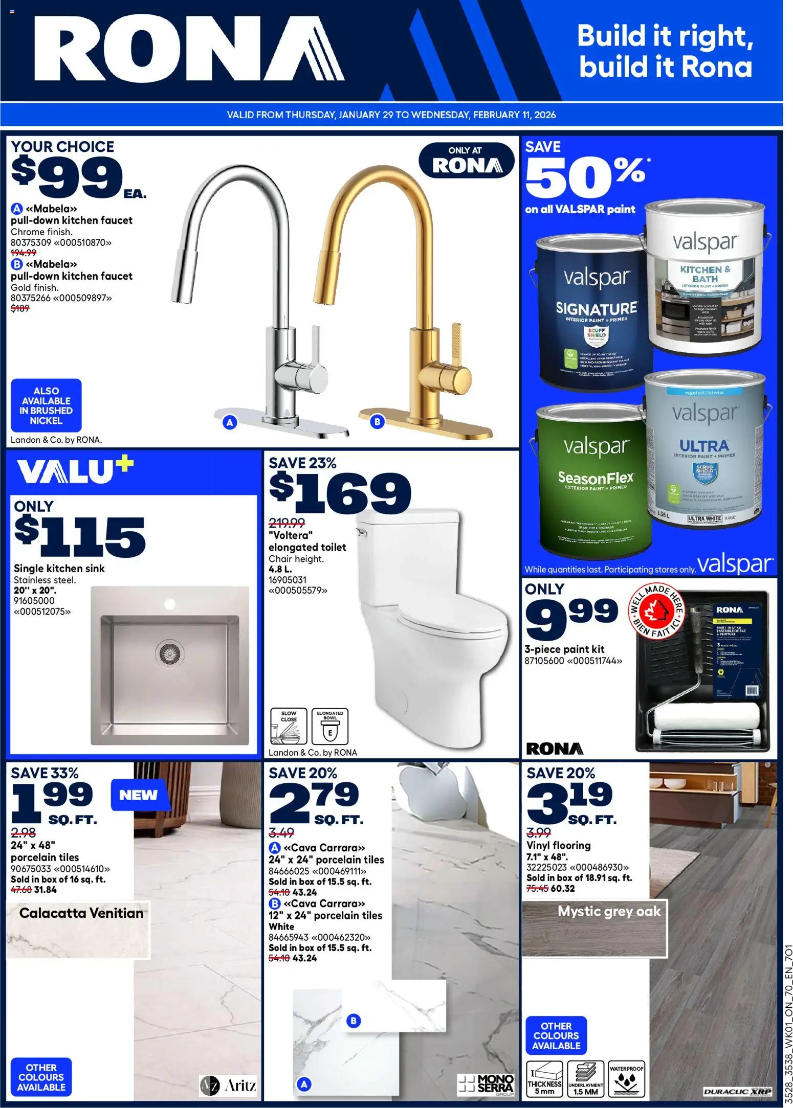 Preview of leaflet Weekly Flyer from shop Rona is valid from Jan 29, 2026