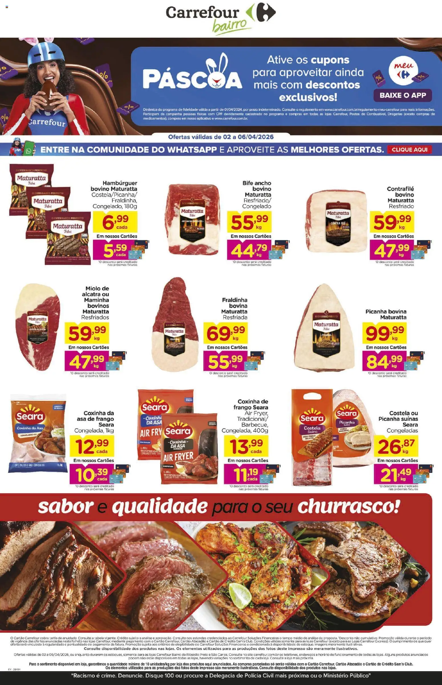 Pré-Visualização do folheto "Carrefour Bairro ofertas Final de Semana" da loja Carrefour Bairro válido a partir de 02/04/2026