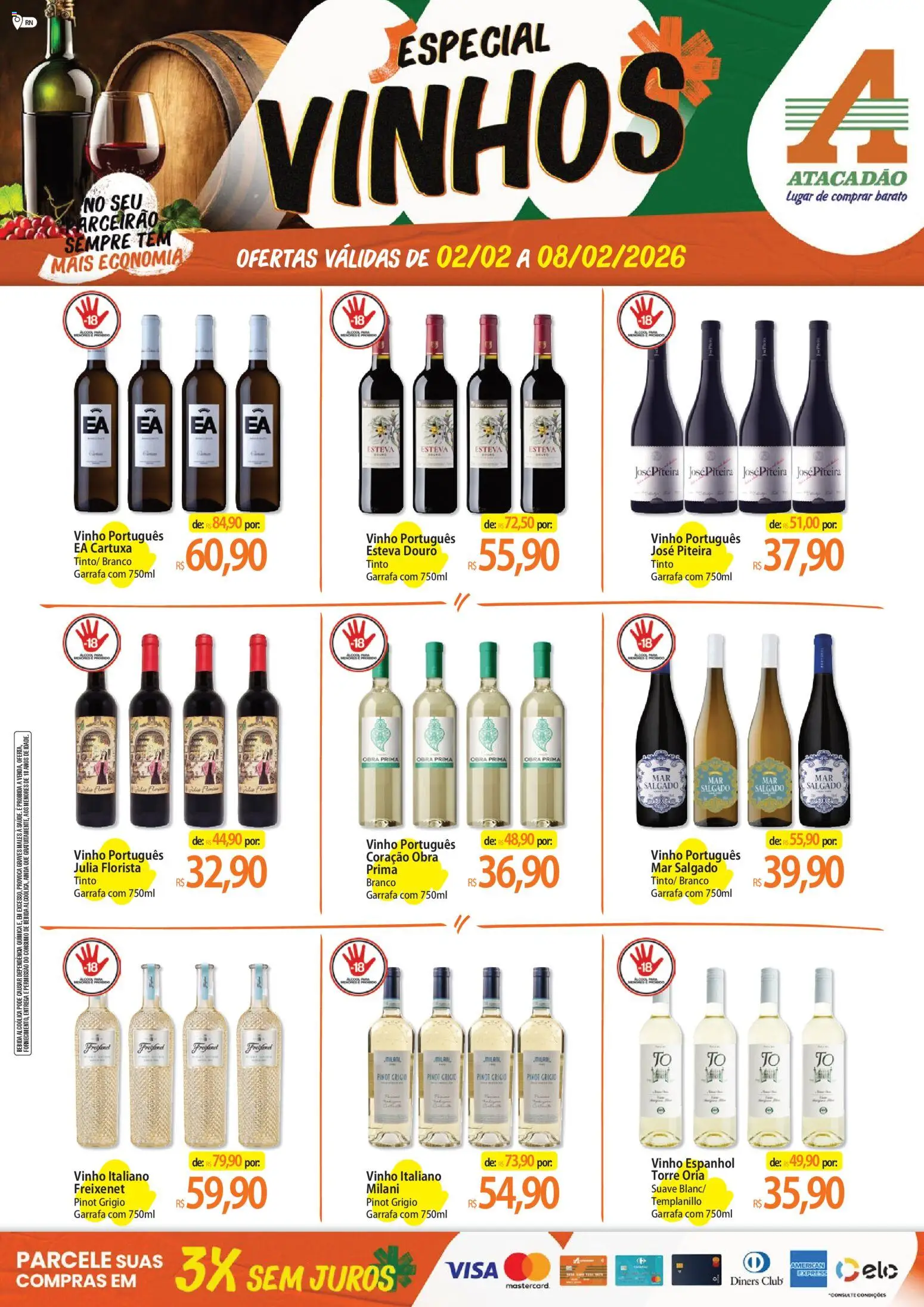 Pré-Visualização do folheto "Ofertas - RN" da loja Atacadão válido a partir de 02/02/2026