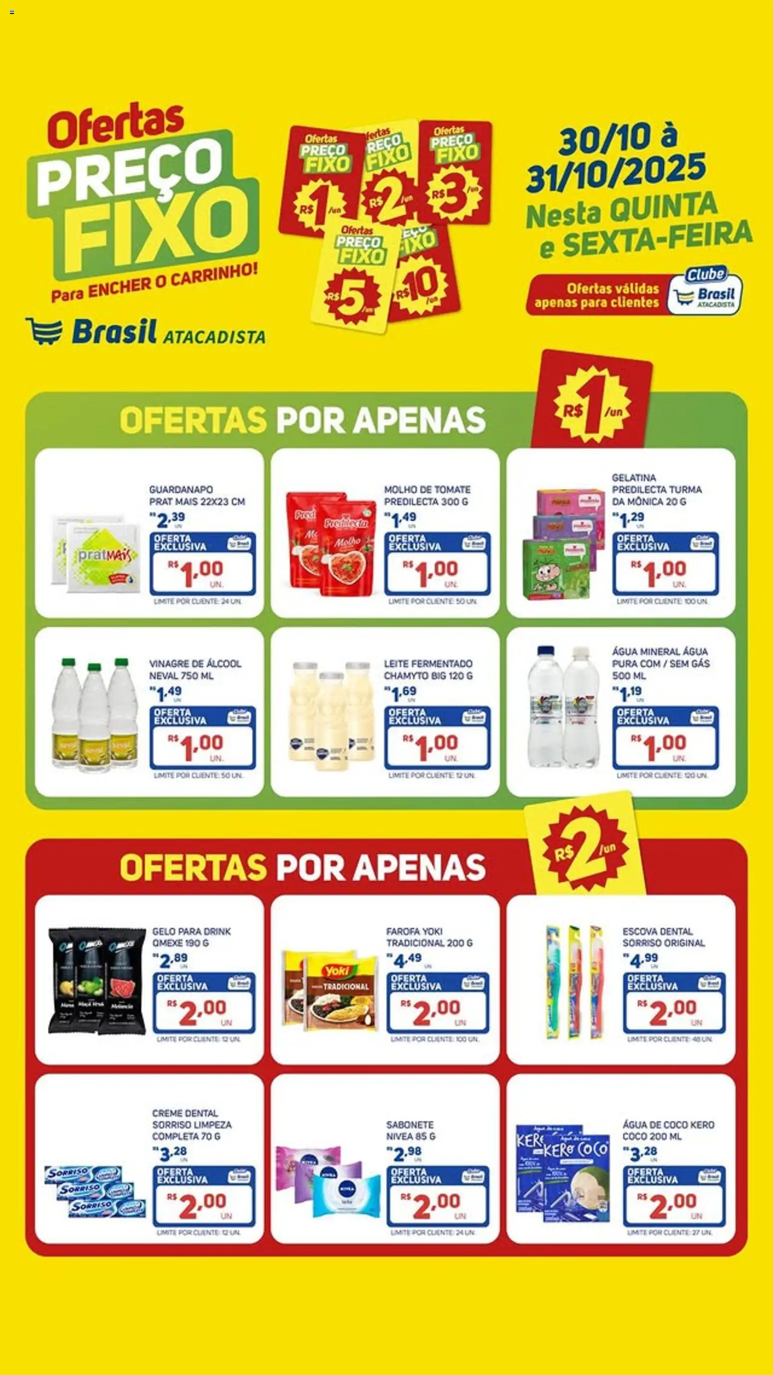 Pré-Visualização do folheto "Ofertas da semana" da loja Brasil Atacadista válido a partir de 30/10/2025