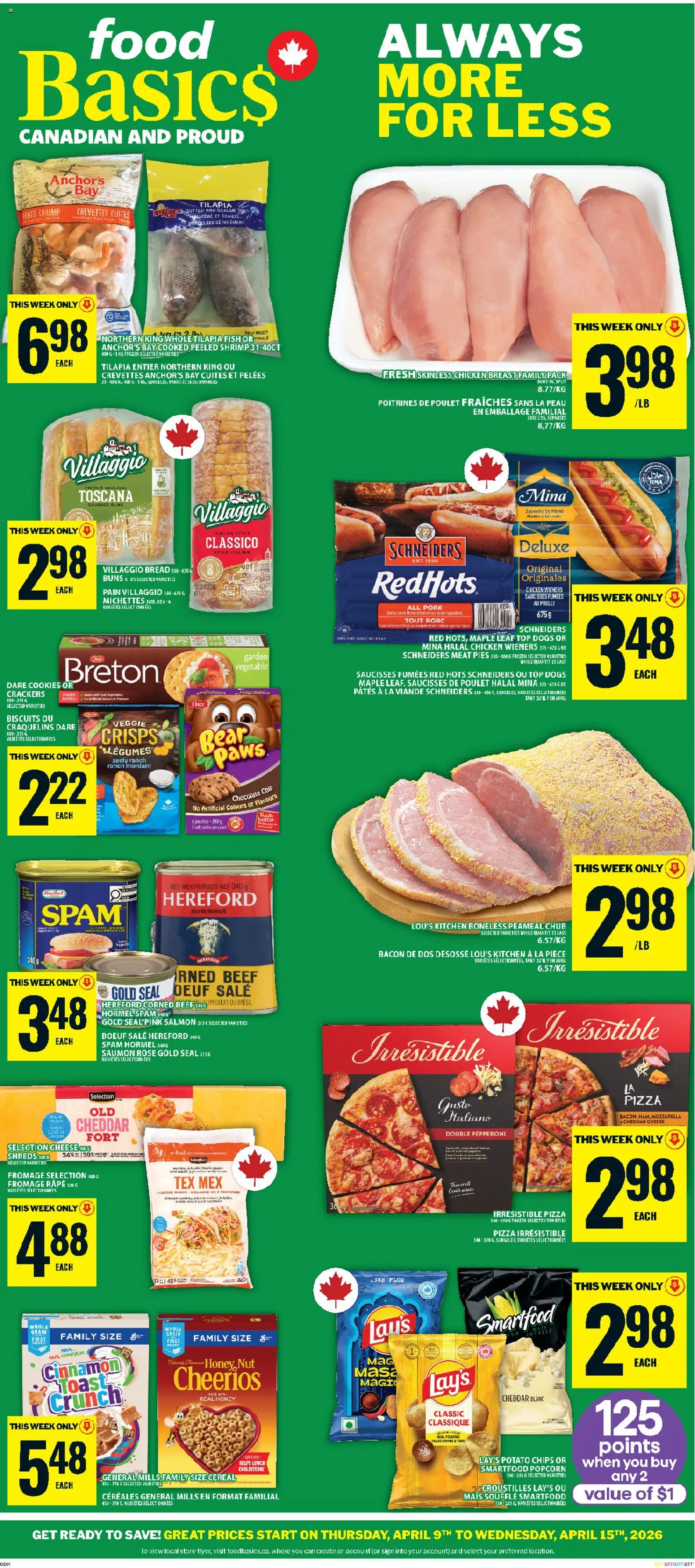 Preview of leaflet Food Basics weekly flyer - Kanata from shop Food Basics is valid from Apr 09, 2026