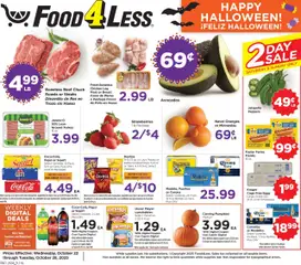 Ad Preview of Food 4 Less Weekly Ad from 10/22/2025