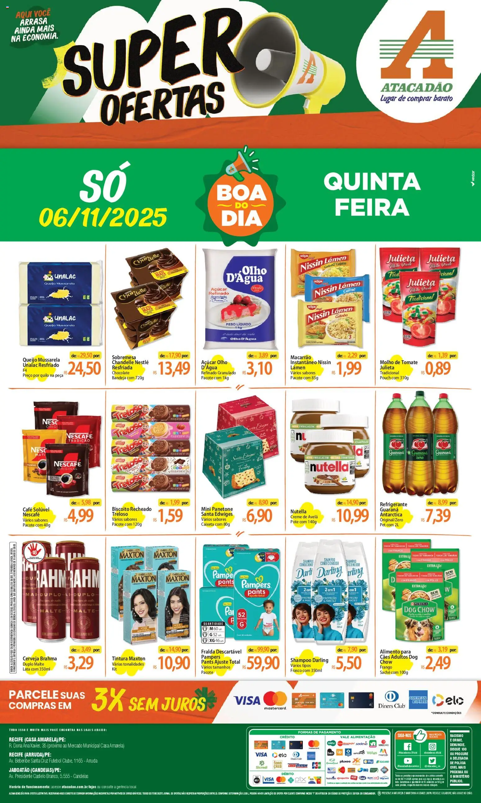 Pré-Visualização do folheto "Ofertas - PE" da loja Atacadão válido a partir de 06/11/2025