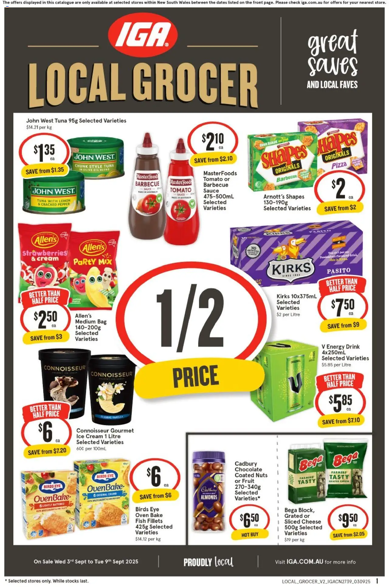 IGA catalogue valid from 03/09/2025 - page 1