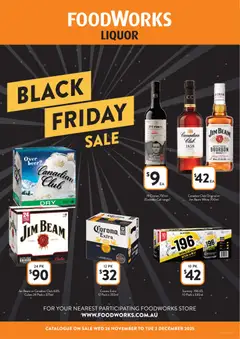 Preview of catalogue Liquor Black Friday from shop Foodworks valid 26/11/2025