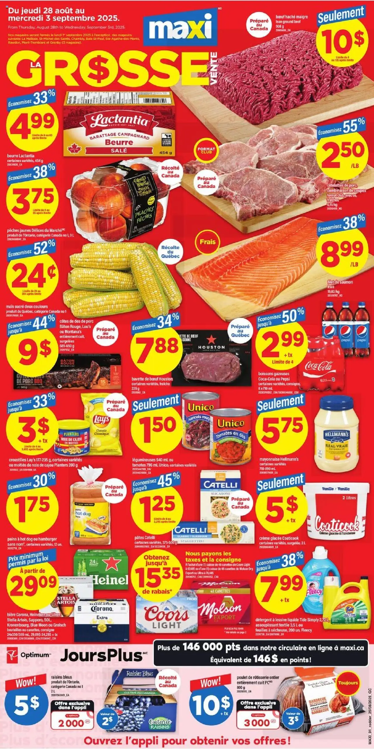Maxi flyer valid from Aug 28, 2025 - page number 1