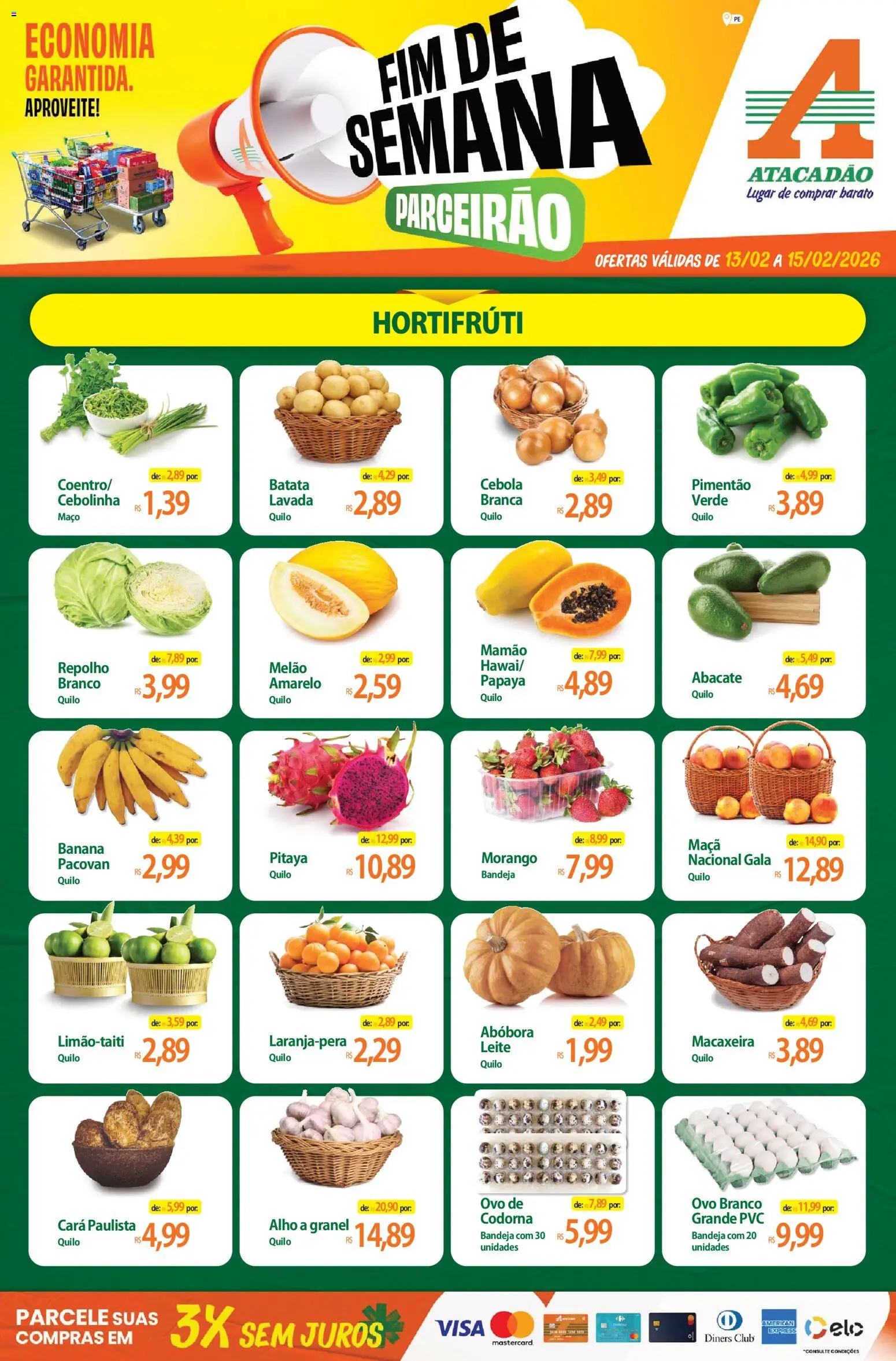 Pré-Visualização do folheto "Ofertas - PE" da loja Atacadão válido a partir de 13/02/2026