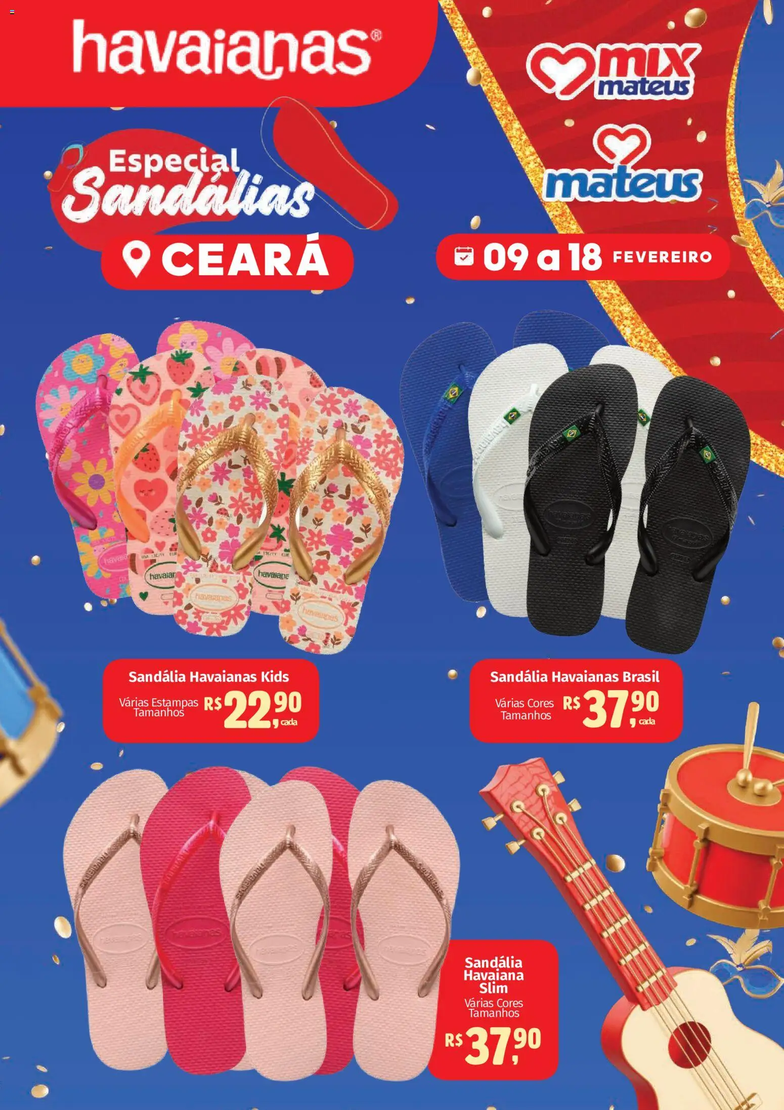 Pré-Visualização do folheto "Ofertas Especial Havaianas" da loja Mateus válido a partir de 09/02/2026