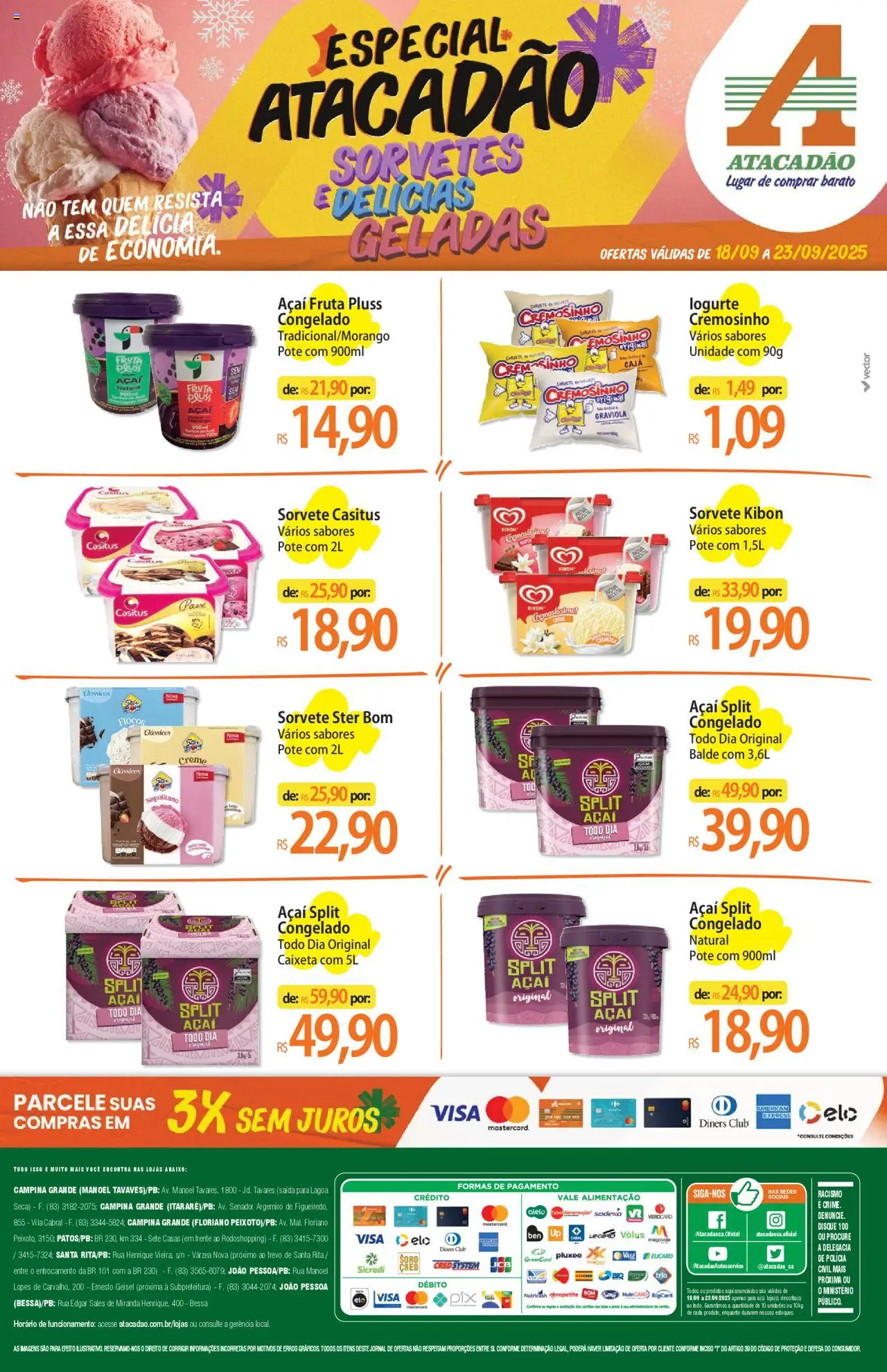 Atacadão folheto "Ofertas - PB" válido a partir de 18/09/2025 - número de página 1