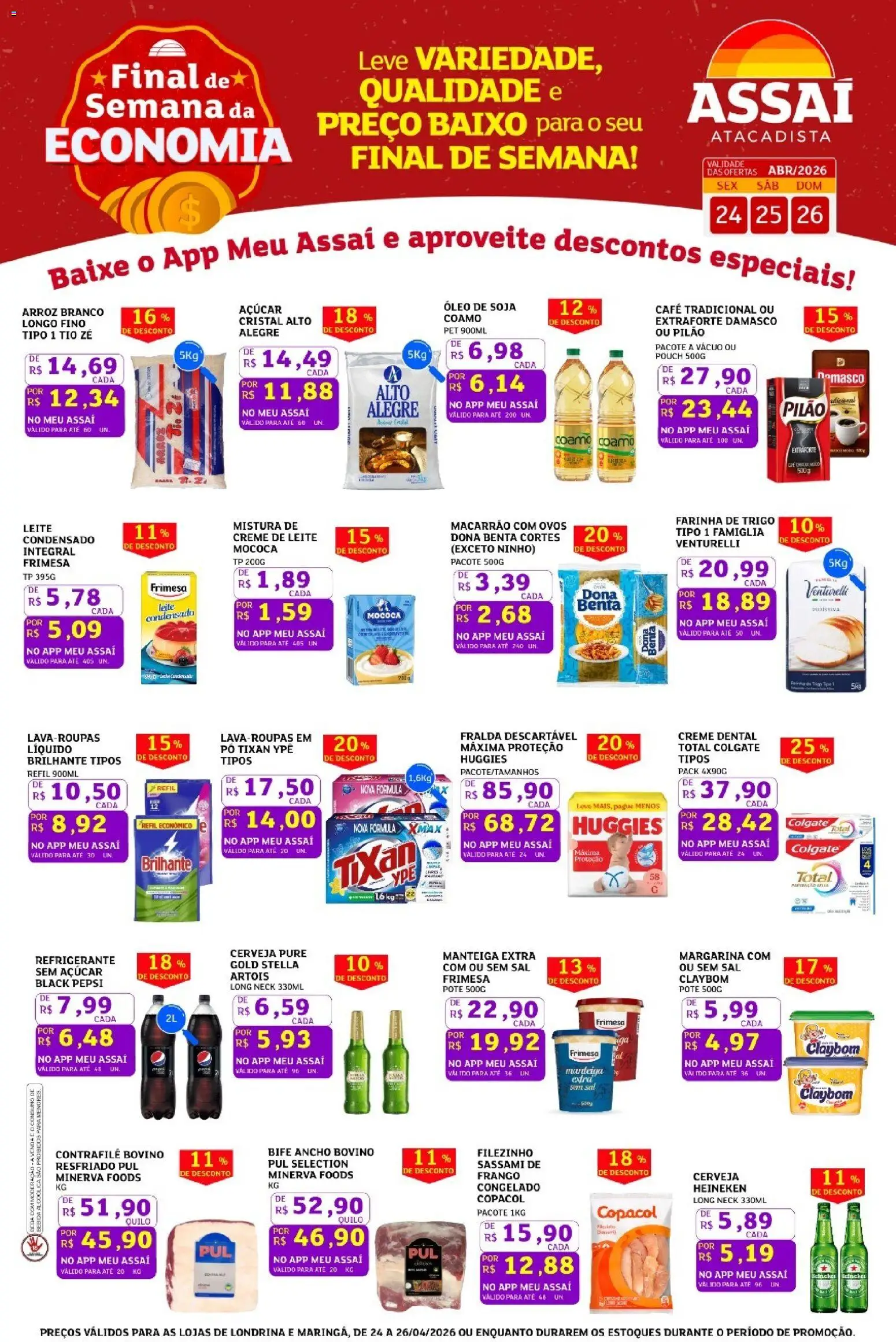 Pré-Visualização do folheto "Assaí Atacadista ofertas - PR" da loja Assaí Atacadista válido a partir de 24/04/2026