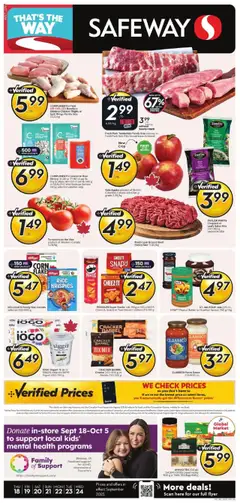 Un aperçu du dépliant Weekly flyer / circulaire du magasin Safeway est valide à partir 18 sept. 2025