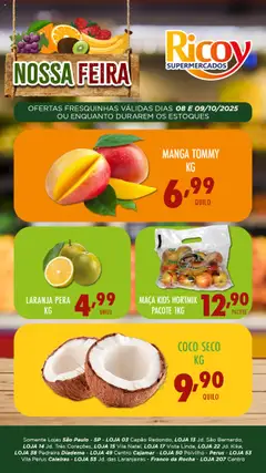 Pré-Visualização do folheto "Ofertas Nossa Feira" da loja Ricoy válido a partir de 08/10/2025