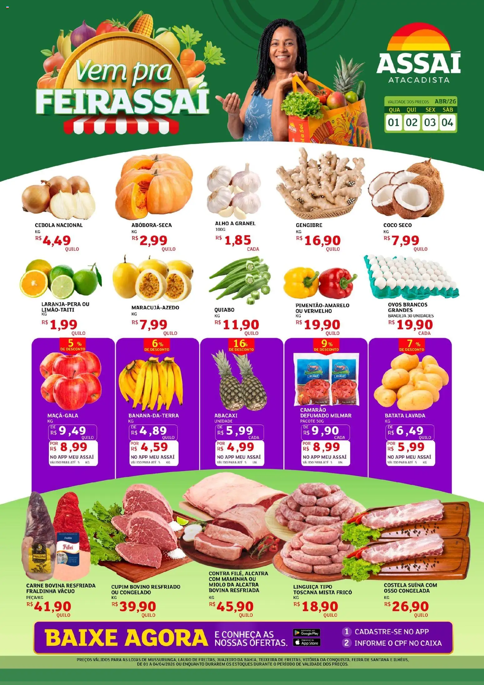 Pré-Visualização do folheto "Assaí Atacadista ofertas - BA" da loja Assaí Atacadista válido a partir de 01/04/2026