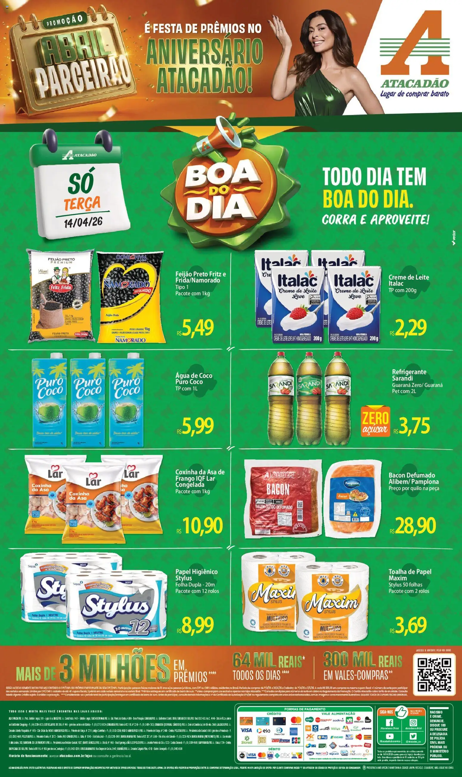 Pré-Visualização do folheto "Atacadão ofertas - RS" da loja Atacadão válido a partir de 14/04/2026