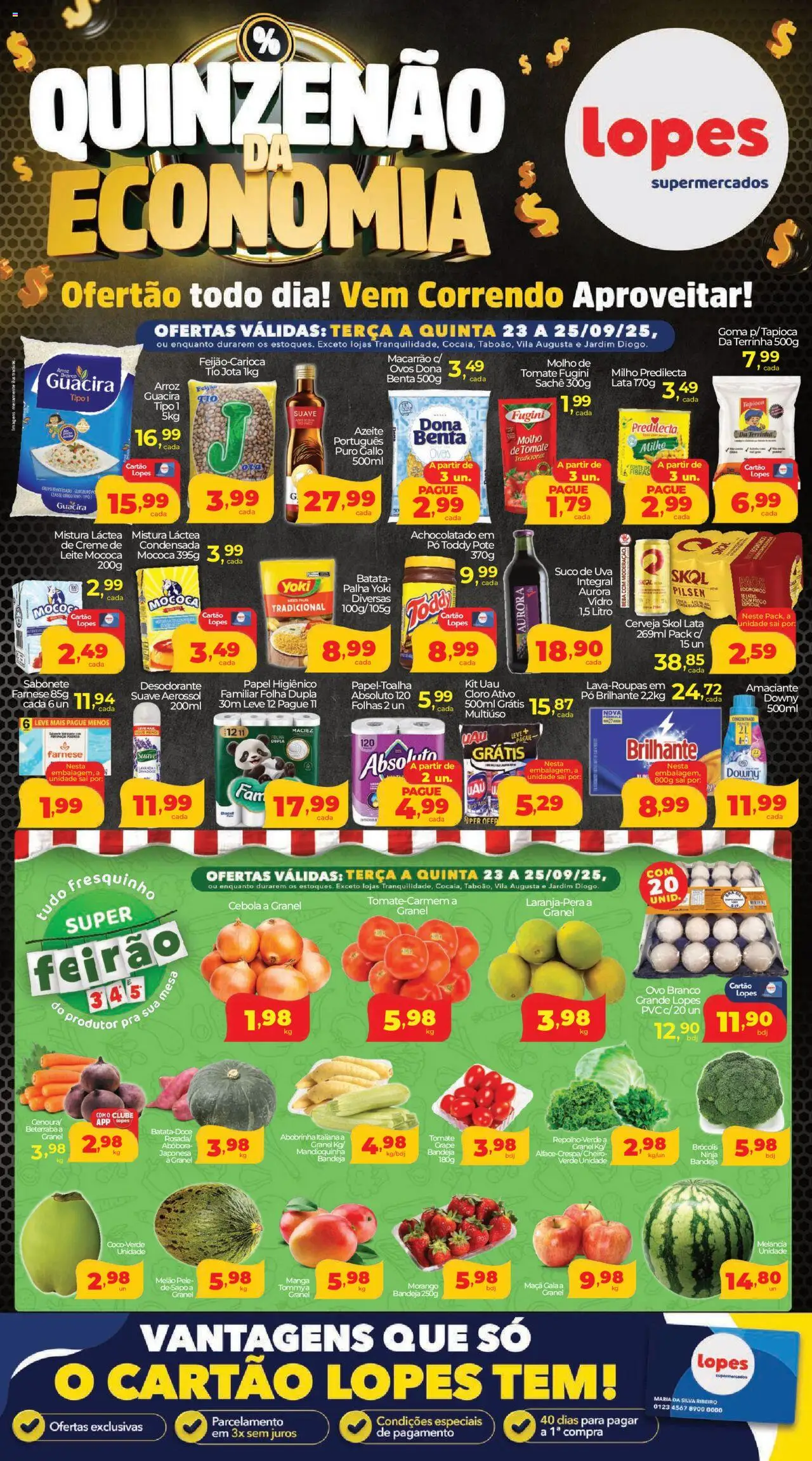 Lopes Supermercados folheto "Ofertas da semana" válido a partir de 23/09/2025 - número de página 1