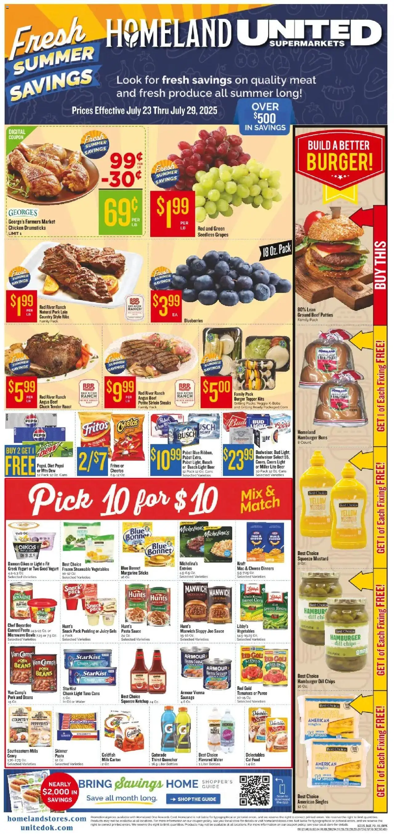 Homeland Weekly Ad from 07/23/2025 - Flyer - Page number 1
