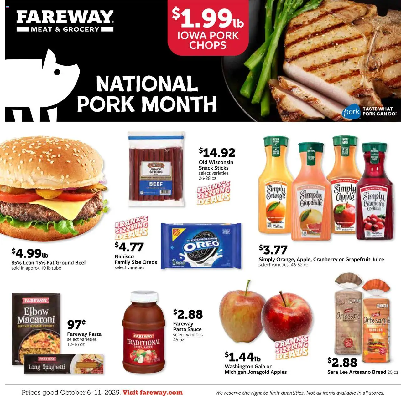 Fareway Weekly Ad from 10/06/2025 - Flyer - Page number 1