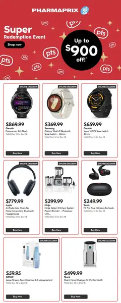 Preview of leaflet Super Redemption Event from shop Pharmaprix is valid from Dec 12, 2025