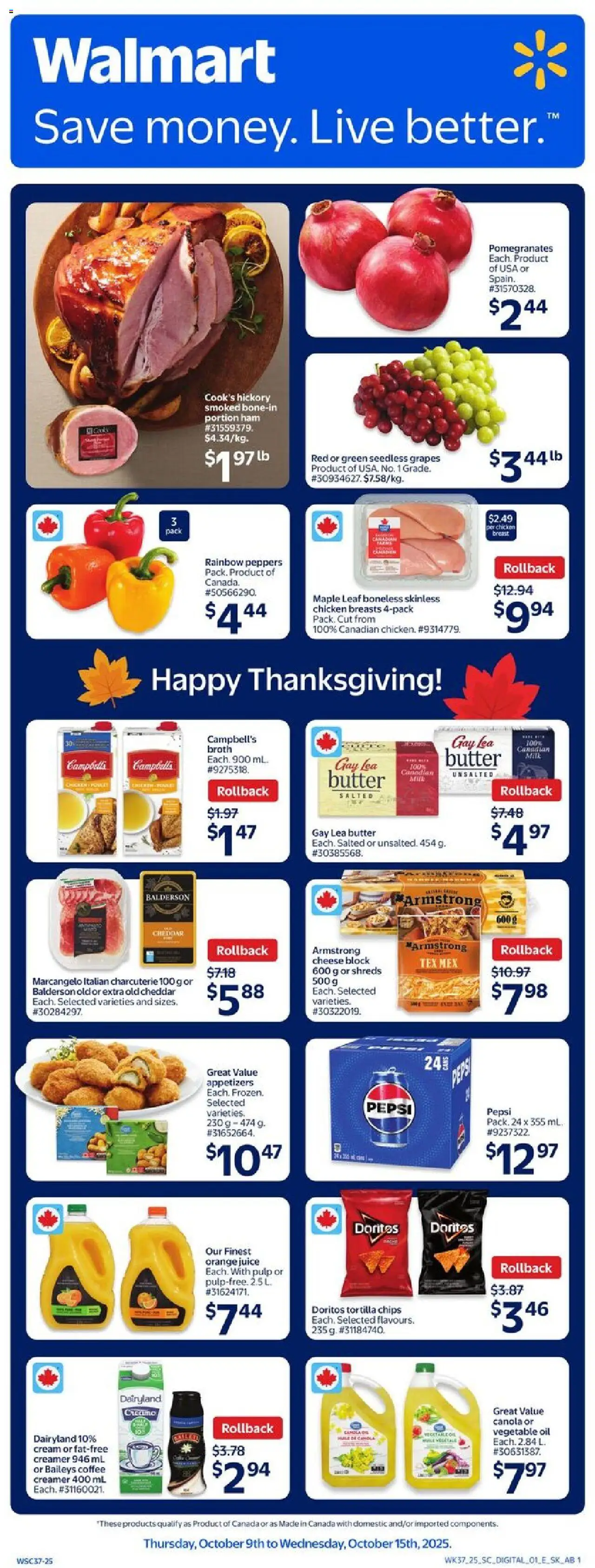 Walmart flyer valid from Oct 09, 2025 - page number 1