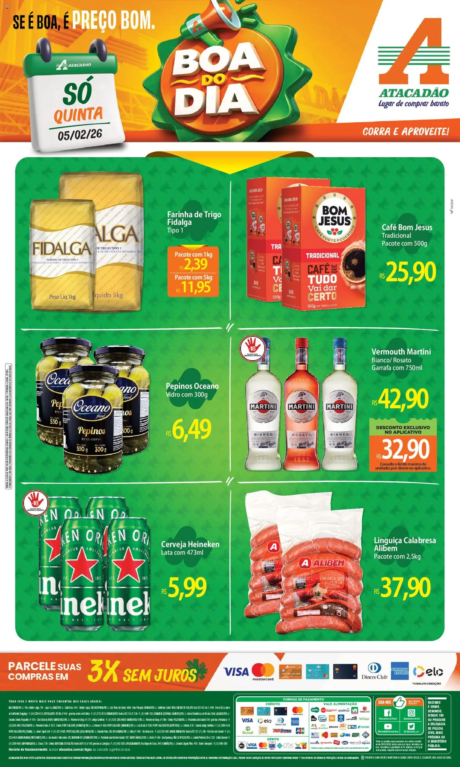 Pré-Visualização do folheto "Ofertas - RS" da loja Atacadão válido a partir de 05/02/2026