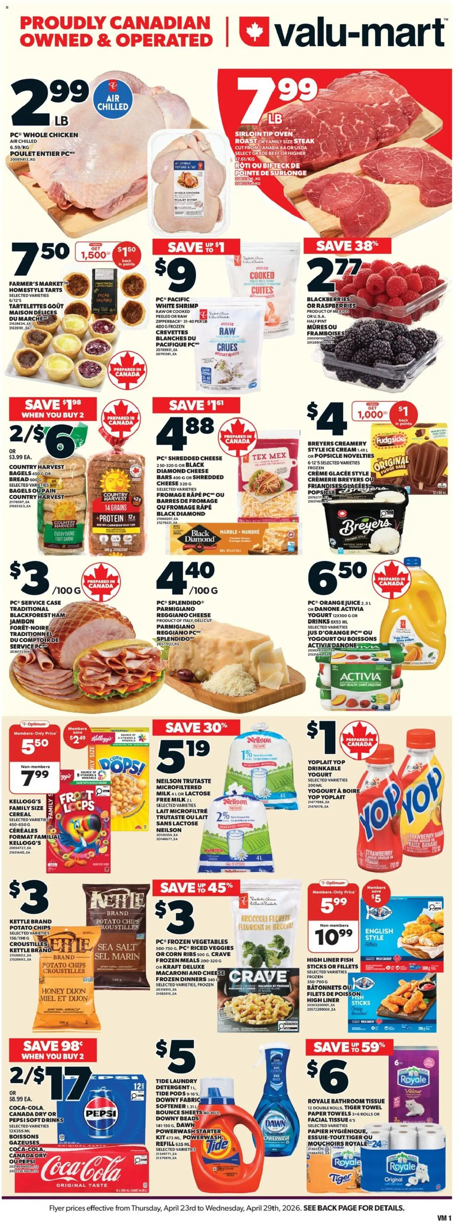 Preview of leaflet Valu Mart weekly flyer from shop Valu Mart is valid from Apr 23, 2026