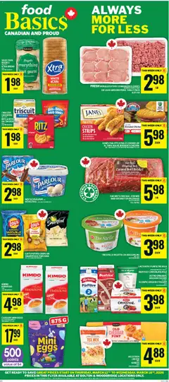 Un aperçu du dépliant Food Basics weekly flyer - Woodbridge du magasin Food Basics est valide à partir 12 mars 2026