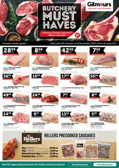 Preview of catalogue Butchery Must Haves from shop Gilmours valid 20 Sept 2025
