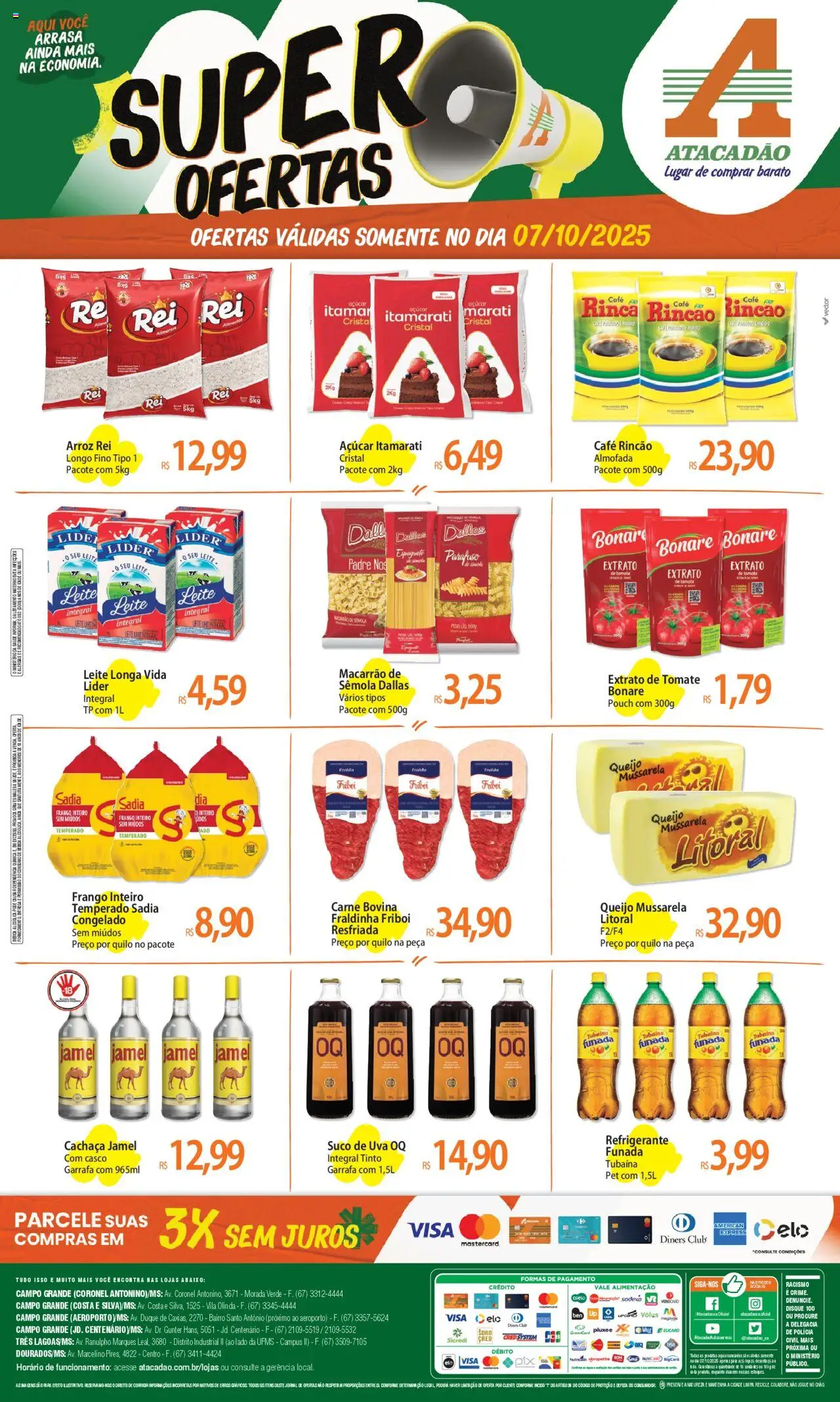 Atacadão folheto "Ofertas - MS" válido a partir de 07/10/2025 - número de página 1