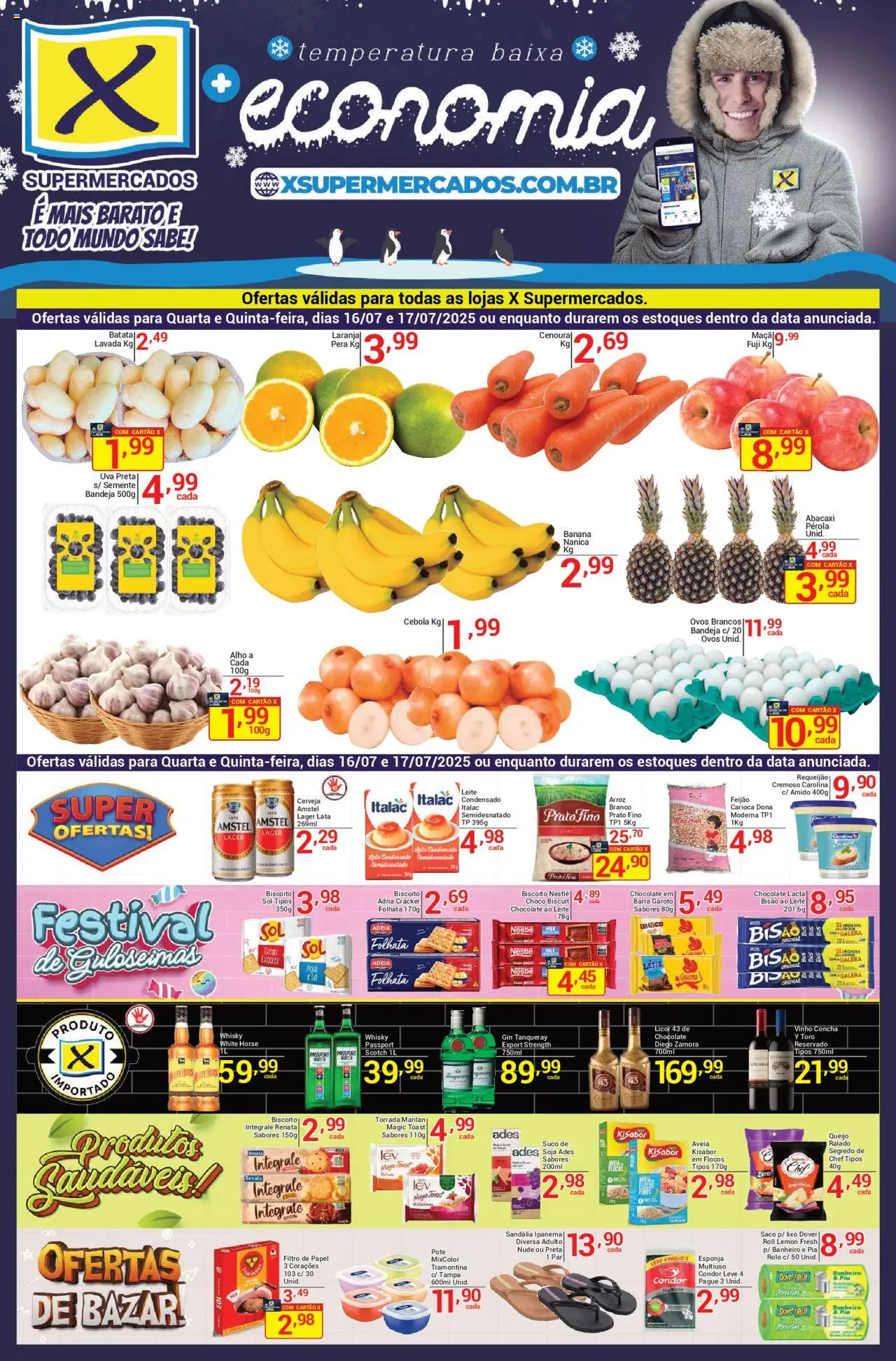 X Supermercados folheto "Ofertas da semana" válido a partir de 16/07/2025 - número de página 1