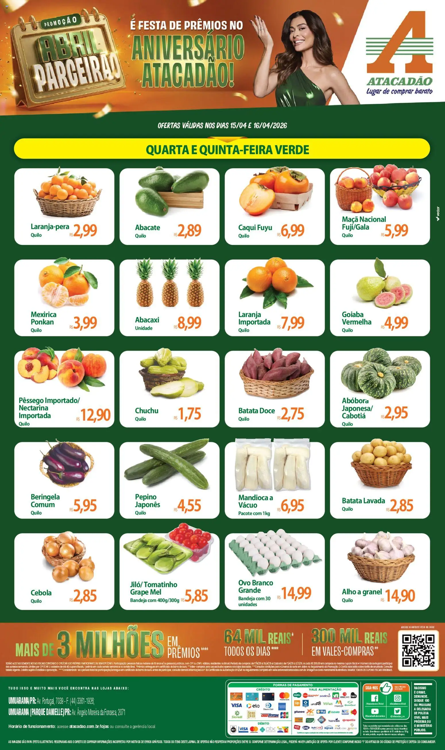 Pré-Visualização do folheto "Atacadão ofertas - PR" da loja Atacadão válido a partir de 15/04/2026