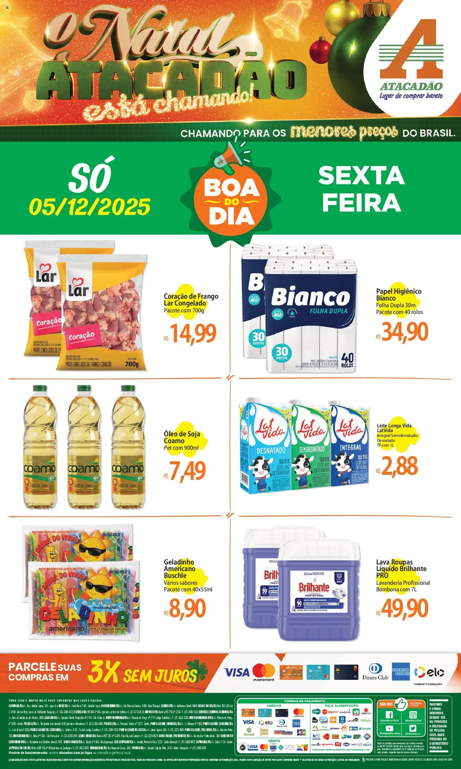 Pré-Visualização do folheto "Ofertas - RS" da loja Atacadão válido a partir de 05/12/2025