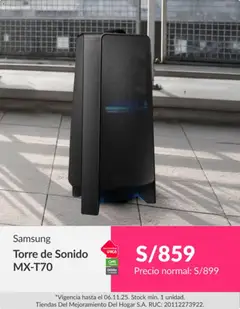 Vista previa de Cyber Wow de la tienda Sodimac válido desde 03/11/2025