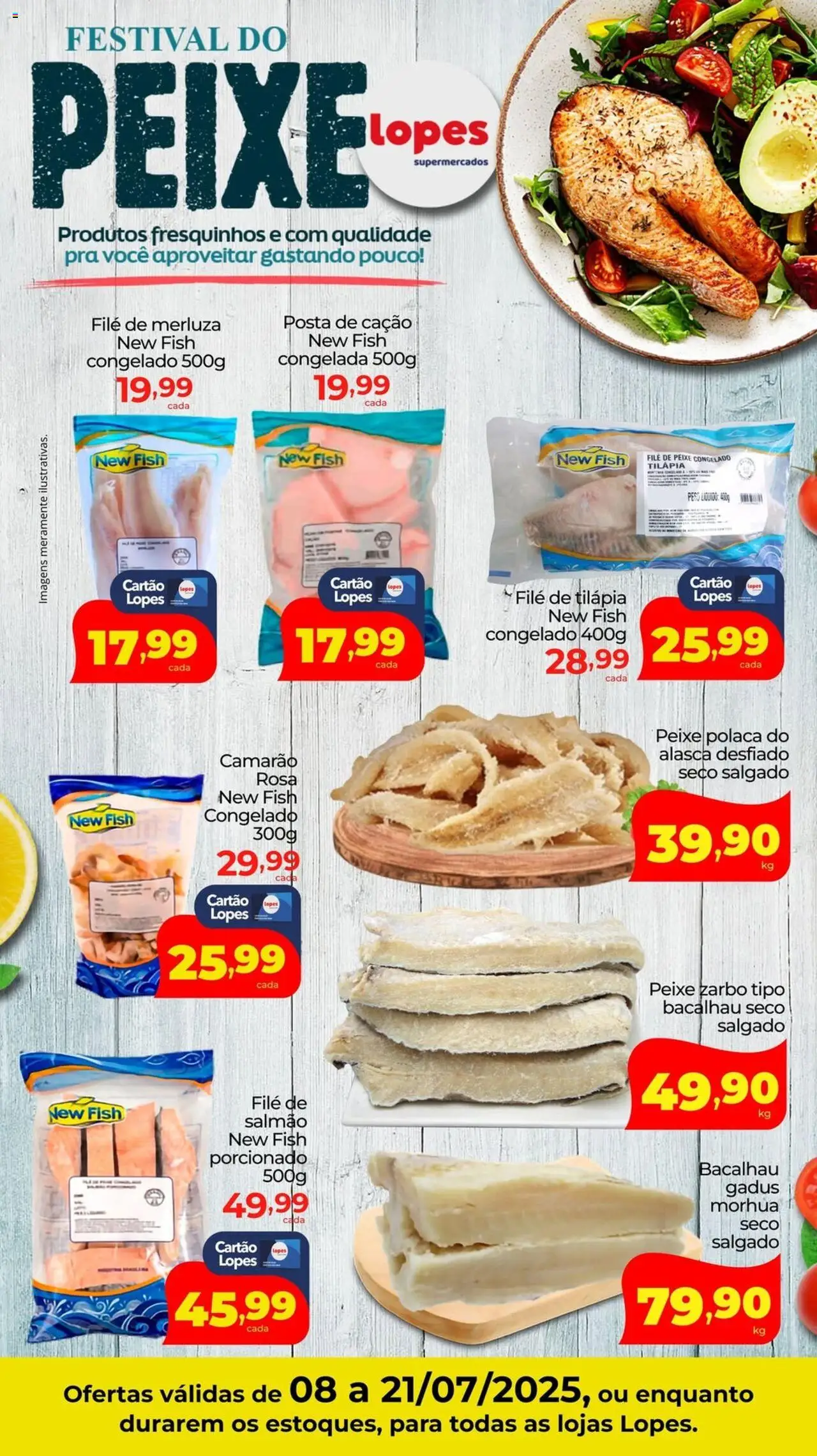 Lopes Supermercados folheto "Ofertas Festival do Peixe" válido a partir de 08/07/2025 - número de página 1