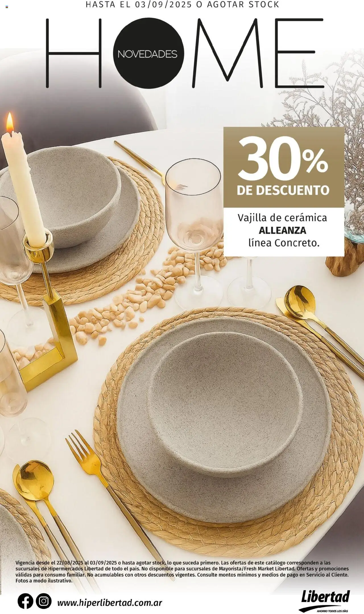 Hipermercado Libertad Novedades Home del 22/08/2025 Online