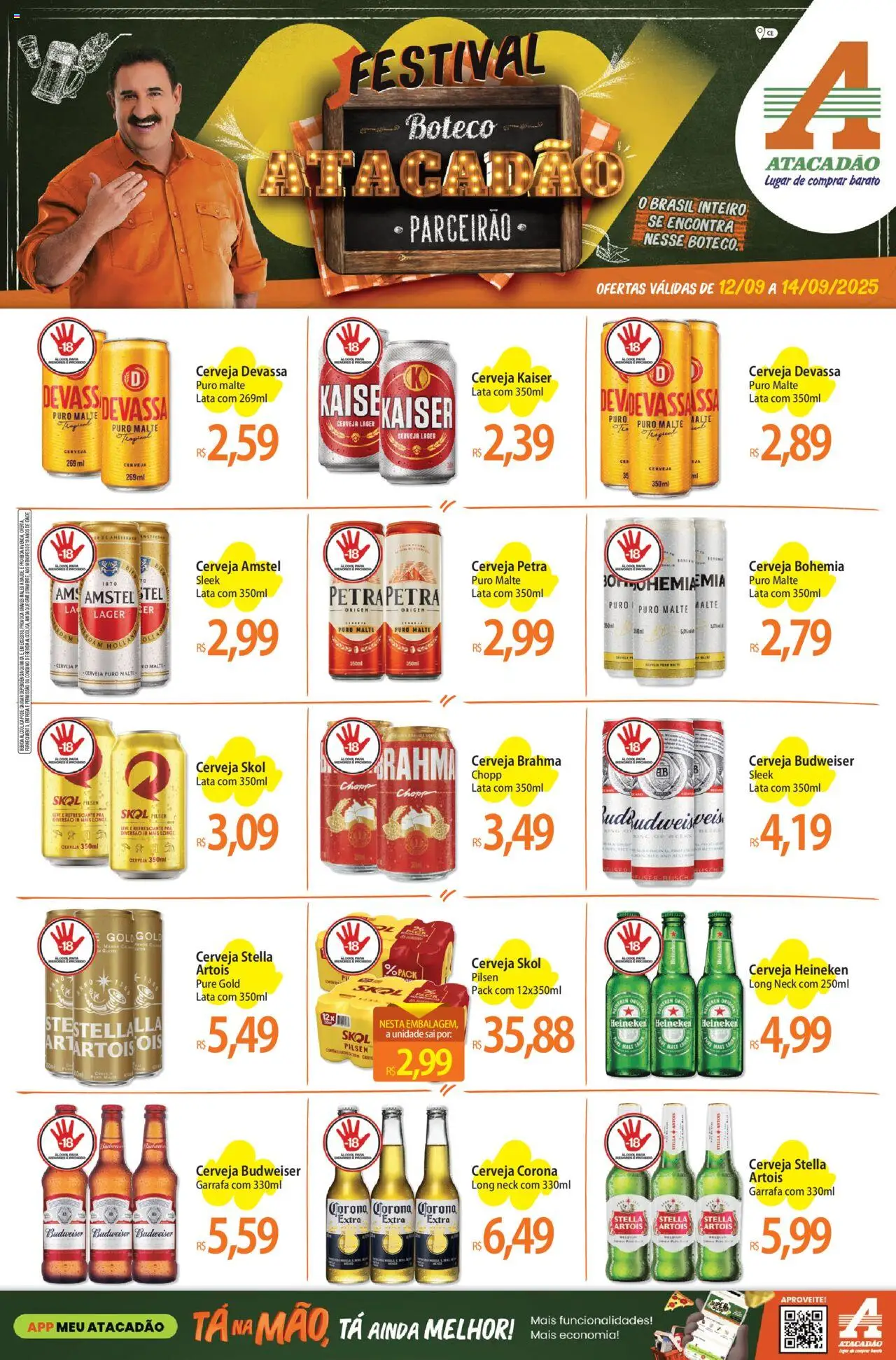 Atacadão folheto "Ofertas - CE" válido a partir de 12/09/2025 - número de página 1 - Heineken, Cerveja, Bebida, Cerveja Heineken, Cerveja Corona