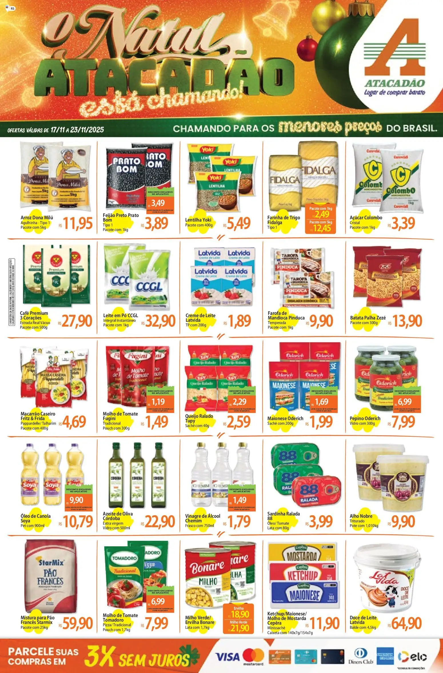 Pré-Visualização do folheto "Ofertas - RS" da loja Atacadão válido a partir de 17/11/2025