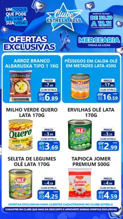 Pré-Visualização do folheto "Ofertas Clube Mercearia" da loja Estrela Azul válido a partir de 30/10/2025