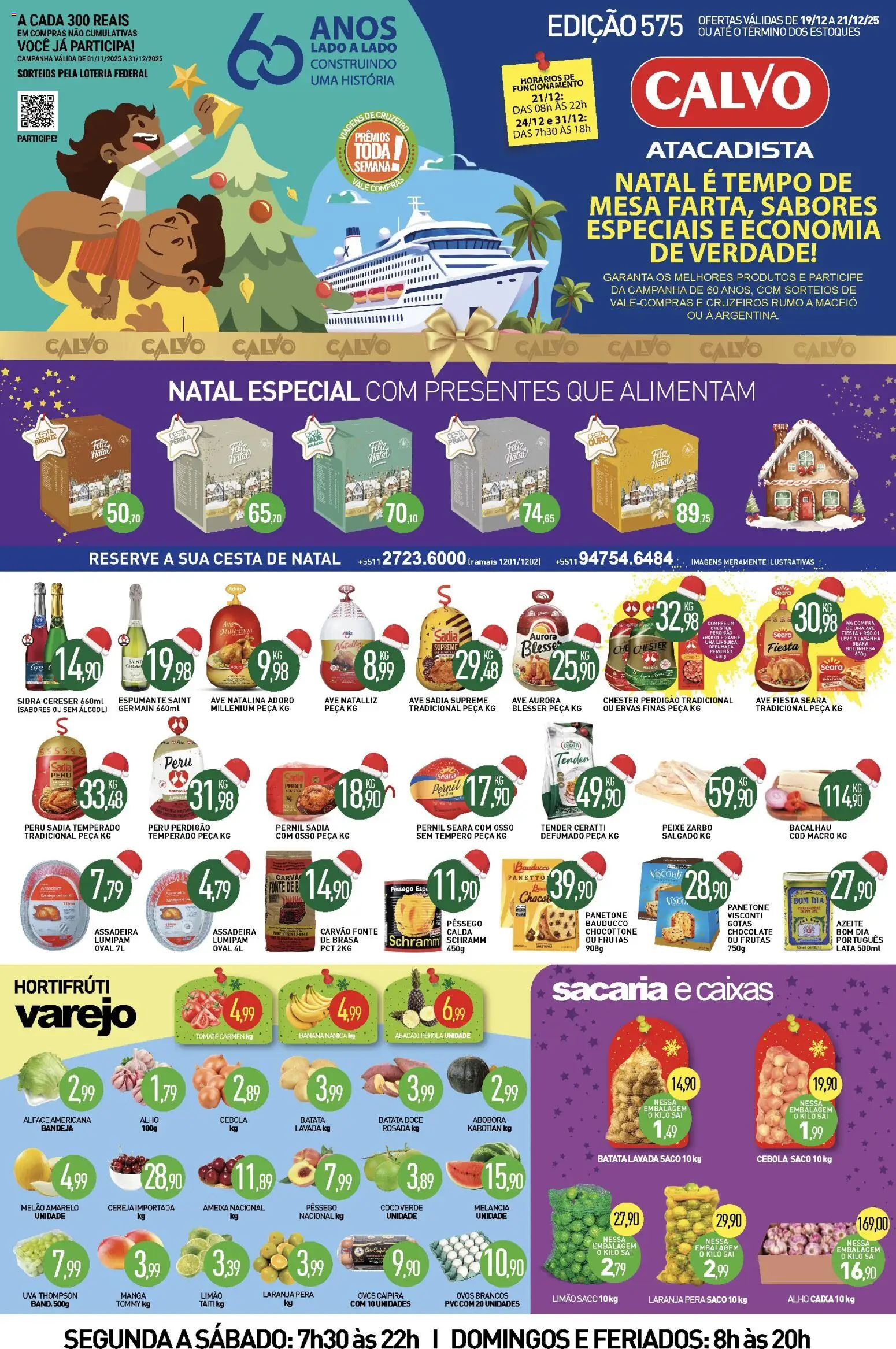 Pré-Visualização do folheto "Ofertas da semana" da loja Calvo Atacadista válido a partir de 19/12/2025