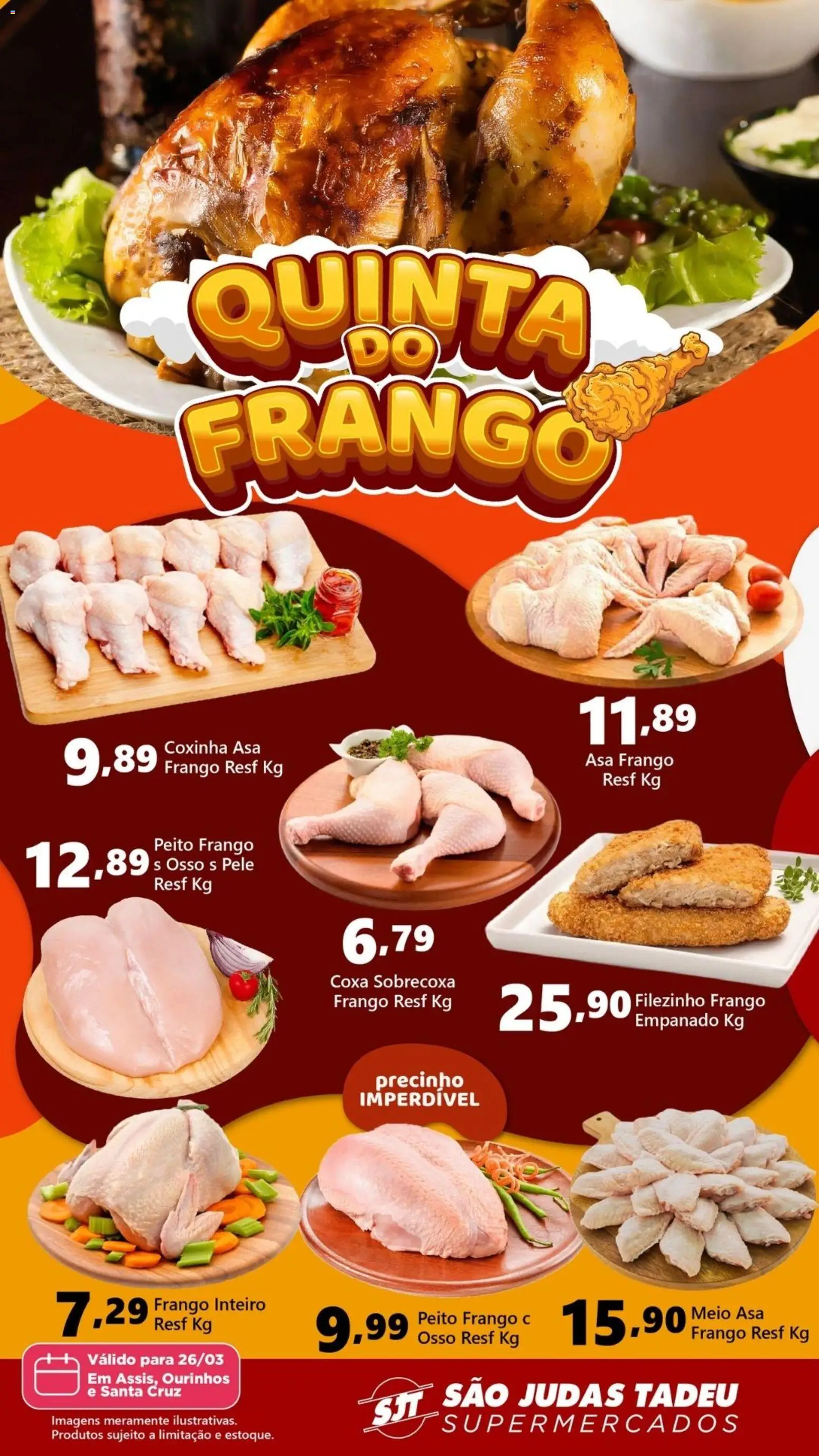 Pré-Visualização do folheto "São Judas Tadeu - Ofertas da semana" da loja São Judas Tadeu válido a partir de 26/03/2026 - Frango, Frango inteiro
